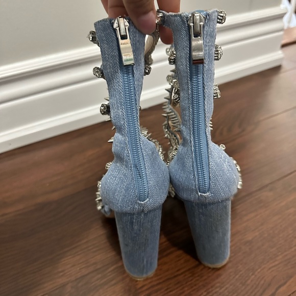 Jennifer Le denim razor heels - Picture 2 of 4